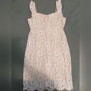 Aakaa white lace dress